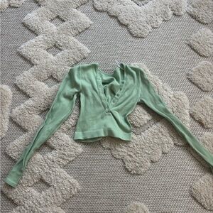 Urban Outfitters Mint Ribbed Top